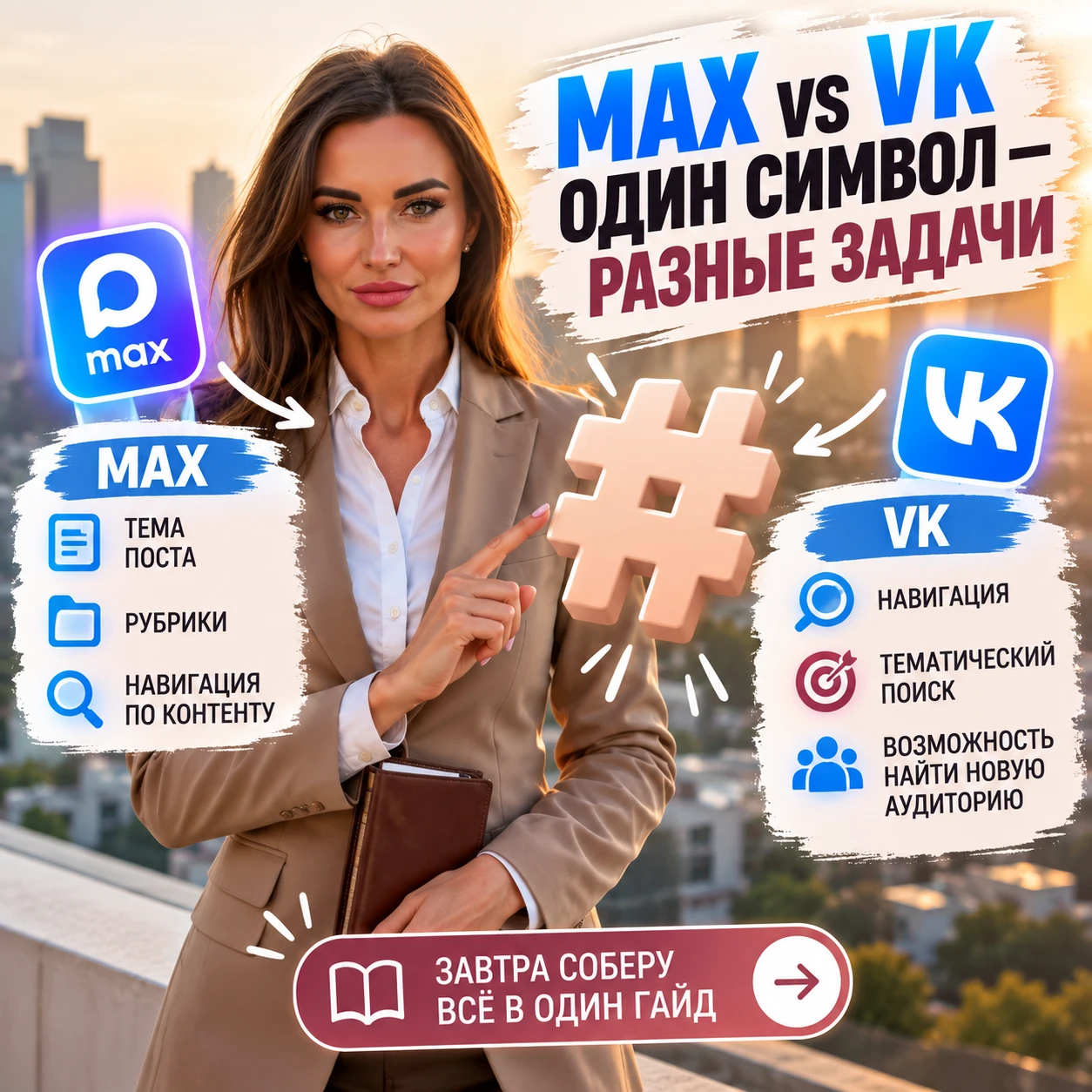 #️⃣ MAX vs VK: ОДИН # — А ЗАДАЧИ РАЗНЫЕ