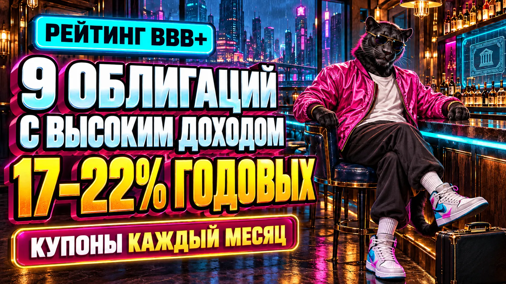 🚀 Облигации с ежемесячными купонами от 17% до 22% годовых. Самые доходные в рейтинге ВВВ+