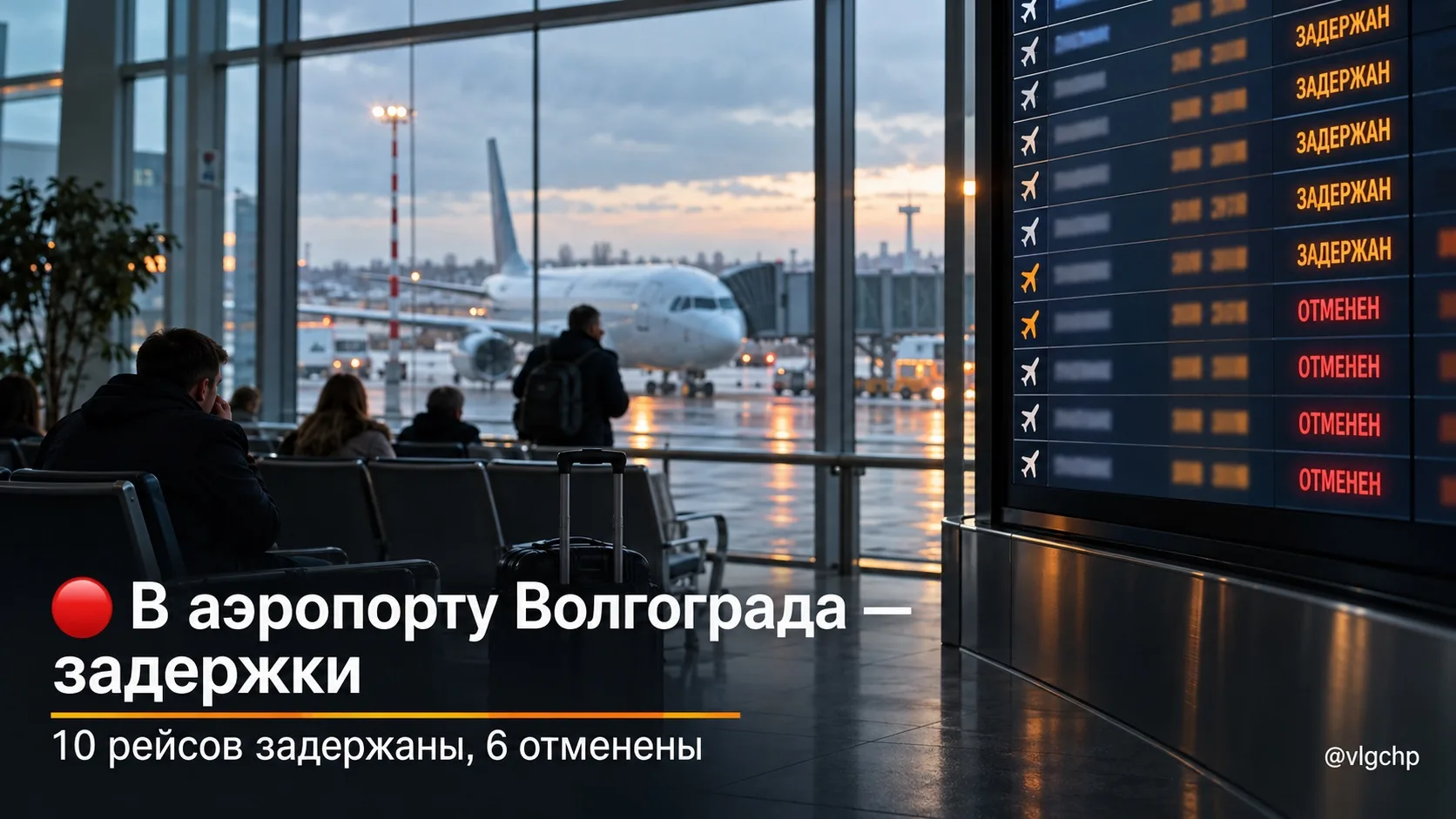 🔴 В аэропорту Волгограда сохраняются задержки