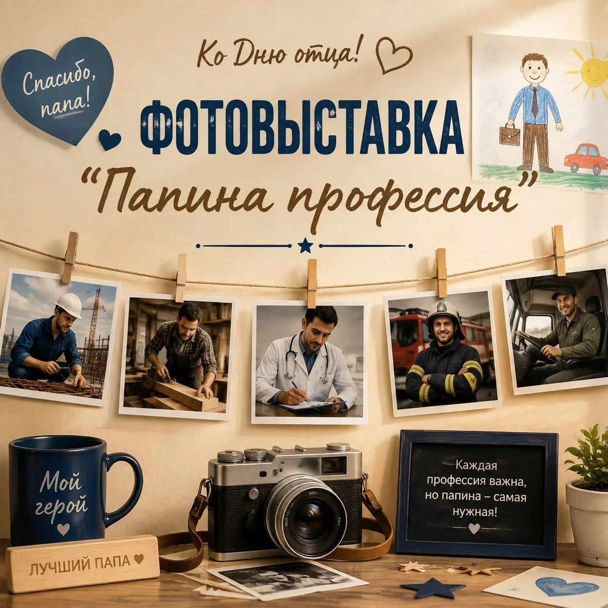 День отца — у нас стартует супертёплая фотовыставка!