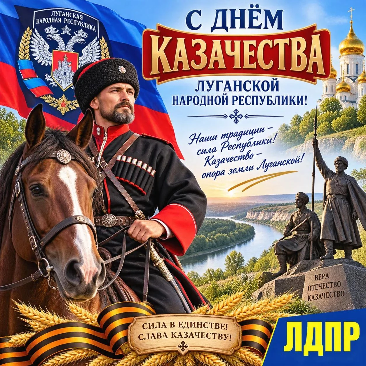 🇷🇺 14 октября — День казачества Луганской Народной Республики. Это праздник силы духа...