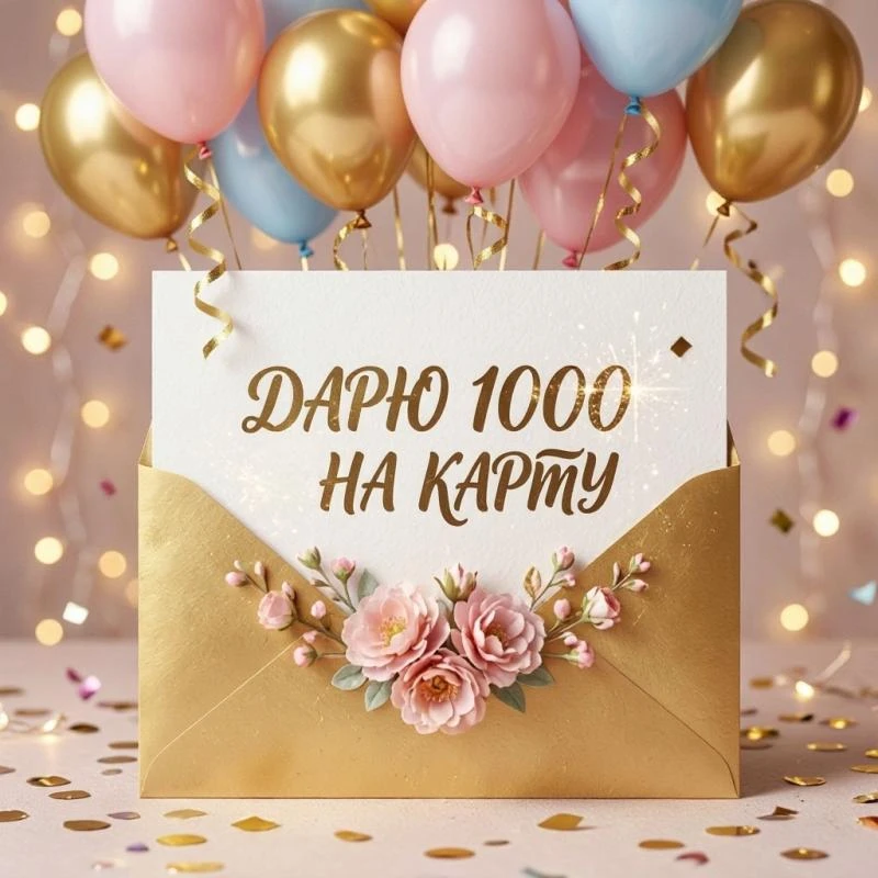 Дарю 1000 рублей на карту 💳🎁Условия — проще некуда: ✅