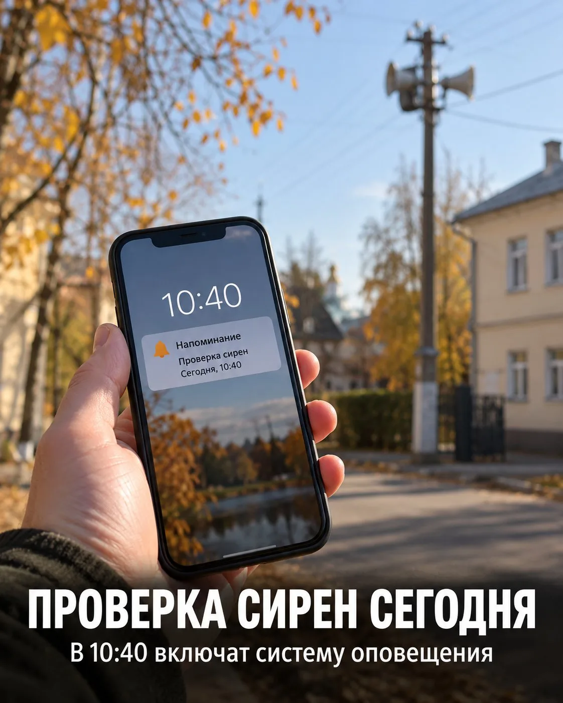 ⚠️ Внимание: проверка сирен перенесена на сегодня