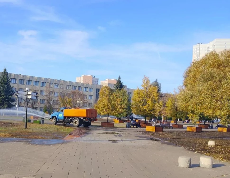 🌳Продолжаем работы по благоустройству общественных пространств. Итоги дня МКУ «Озелене...