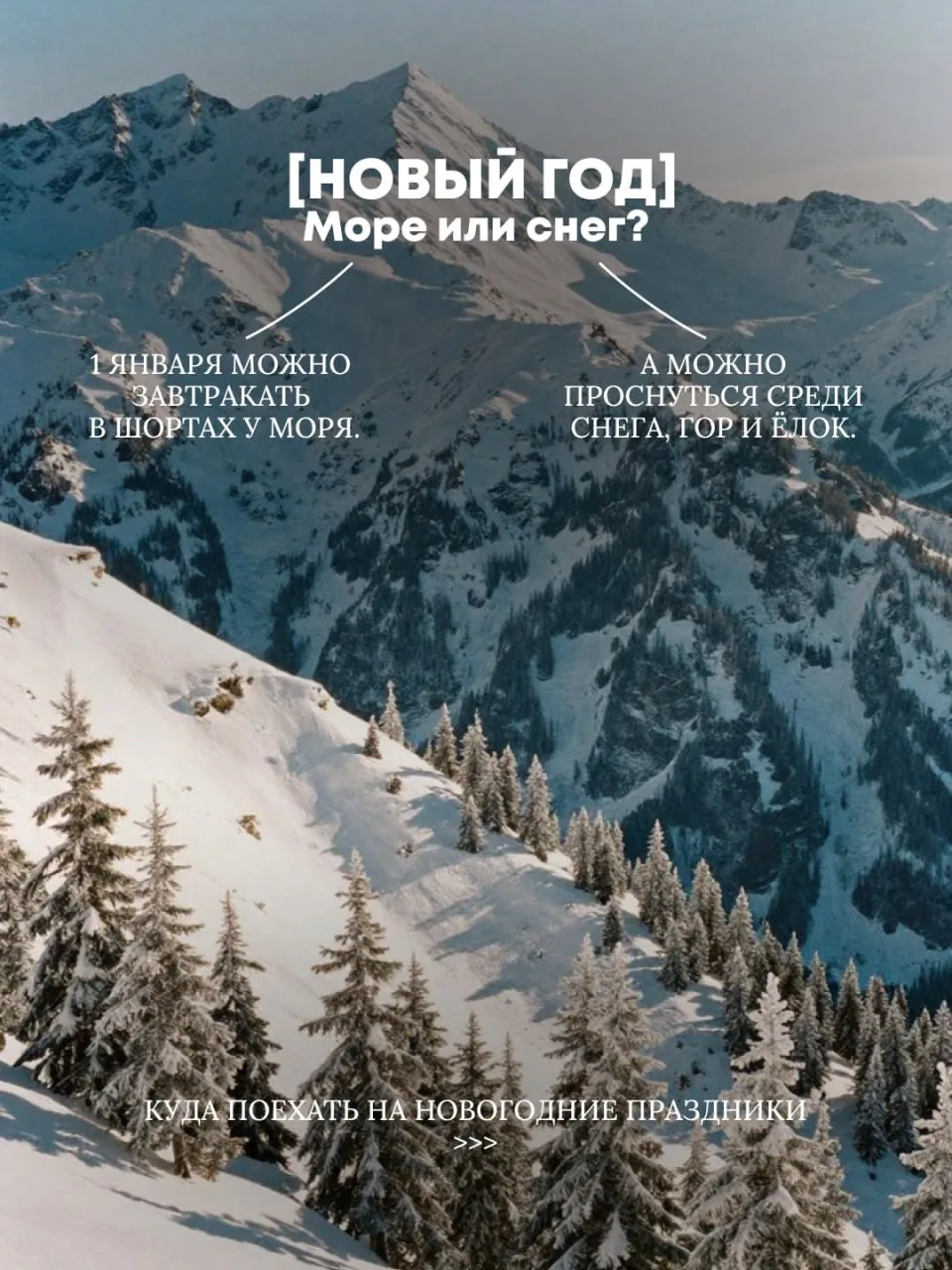 Снег или море? Куда поехать на Новый год 🎄