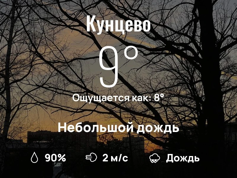 Что с погодой в Кунцево?