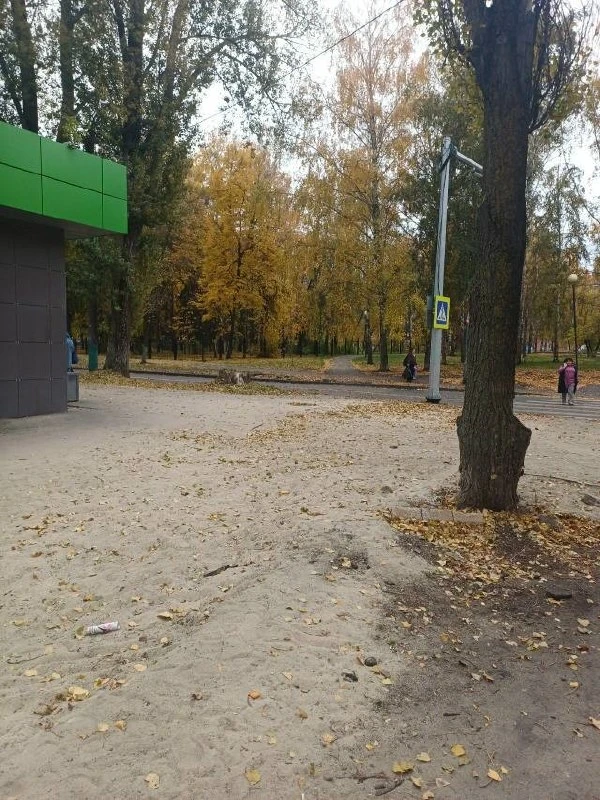Песок вместо асфальта на Кронштадтской