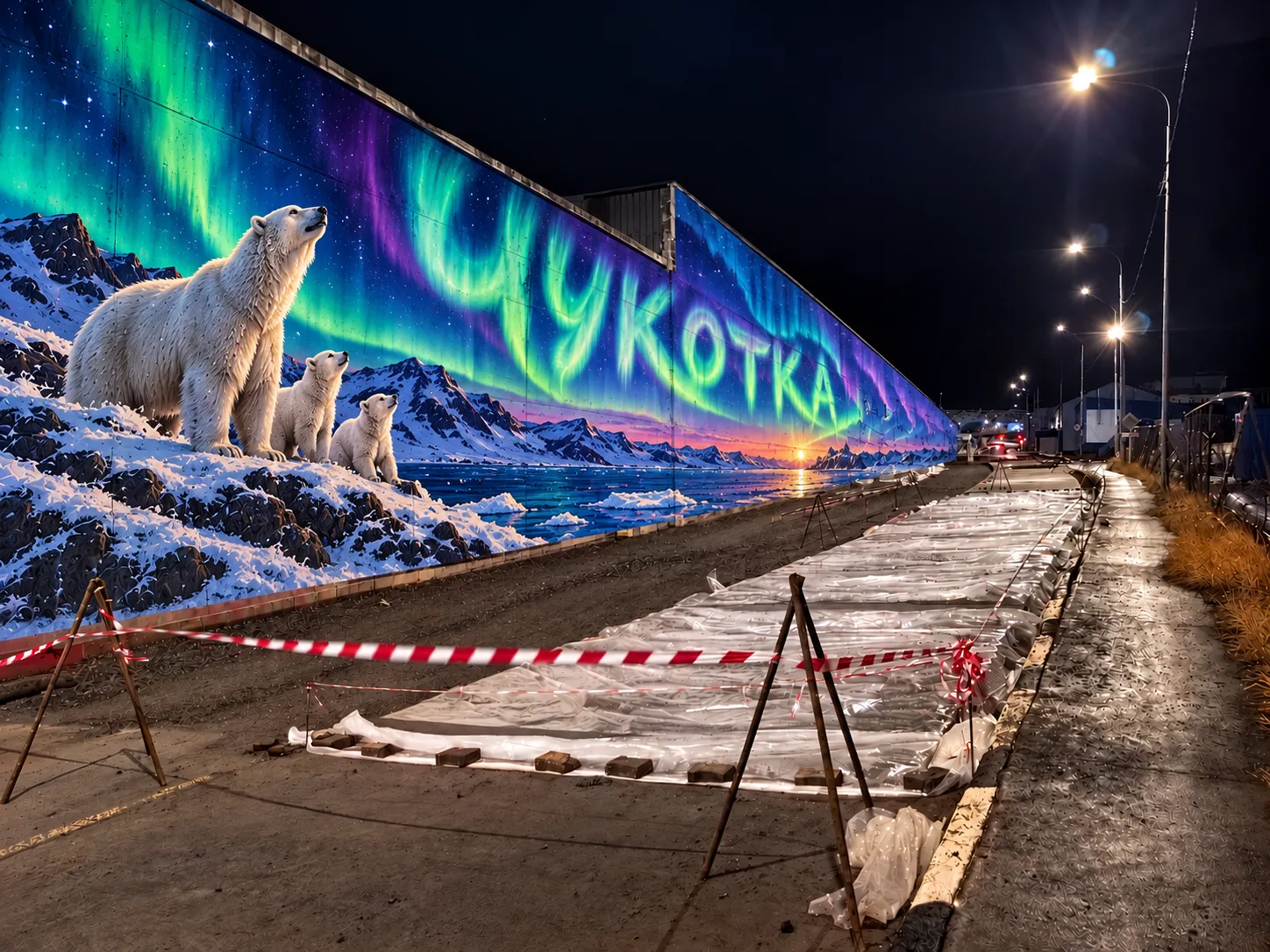 На Чукотке ежегодно должно появляться более 10 новых муралов, пишет нам наш подписчик