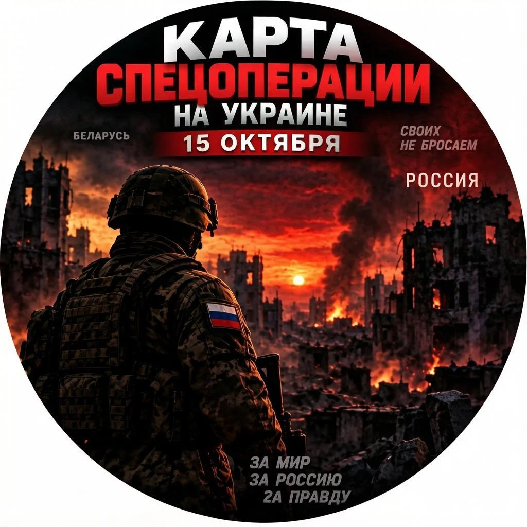 Карта спецоперации на Украине 15 октября