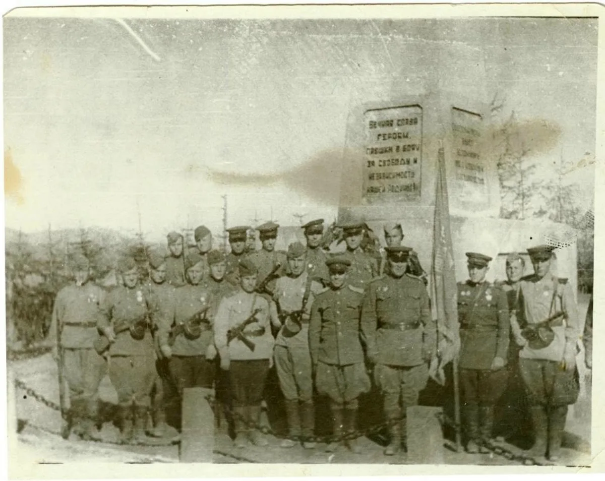 Участники освобождения Южного Сахалина, октябрь 1945 г.
