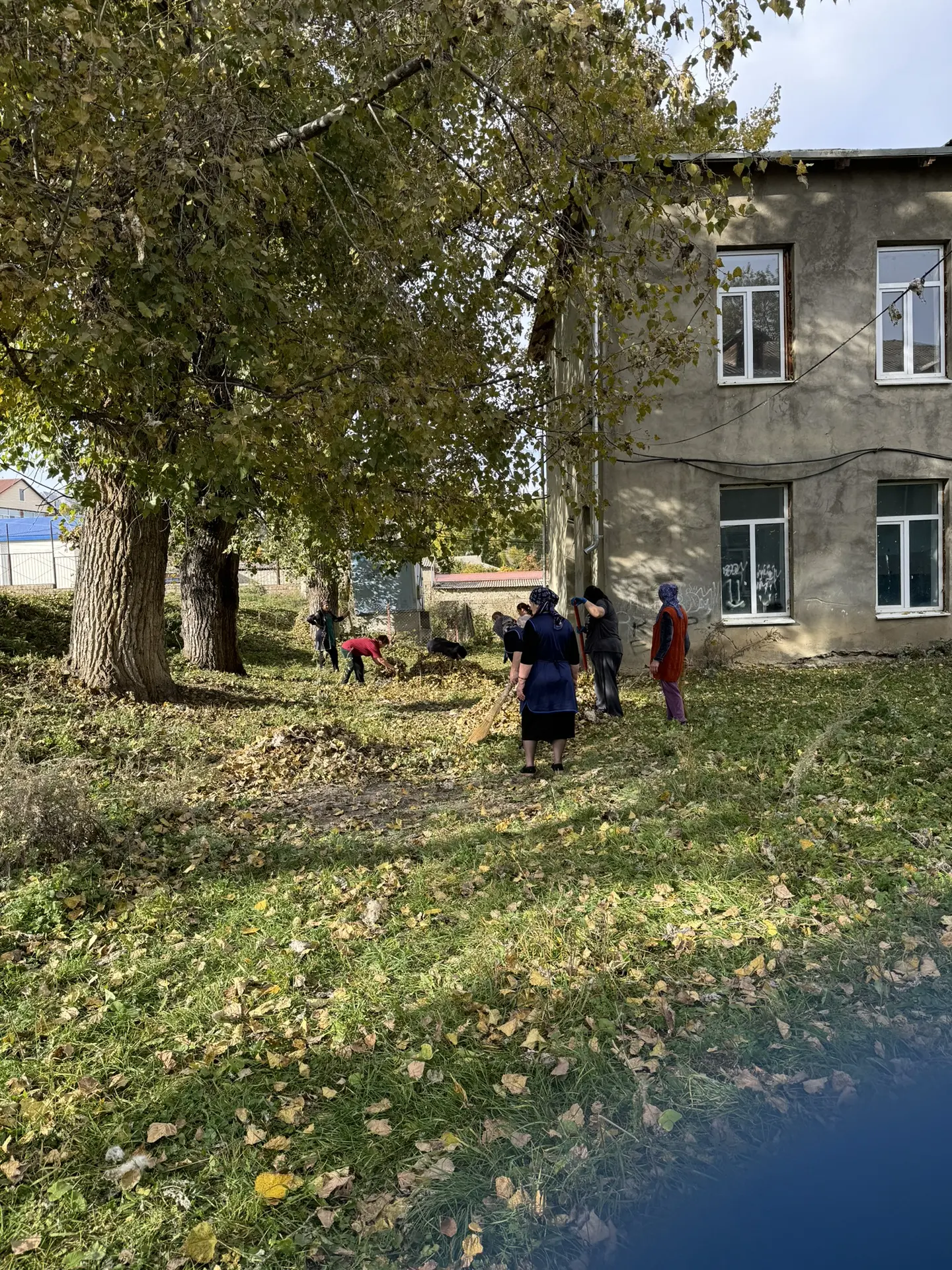 А у нас листопад! Осень золотая! Листья кружатся, летят, землю засыпая! Мы субботник пр...