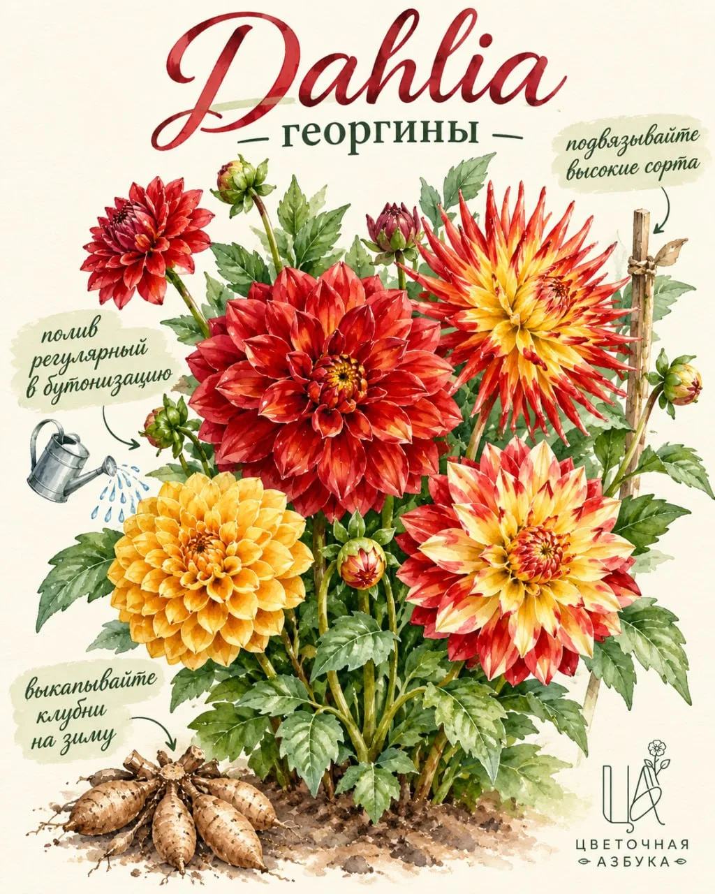 Растение дня — Георгины 🌱 садовая