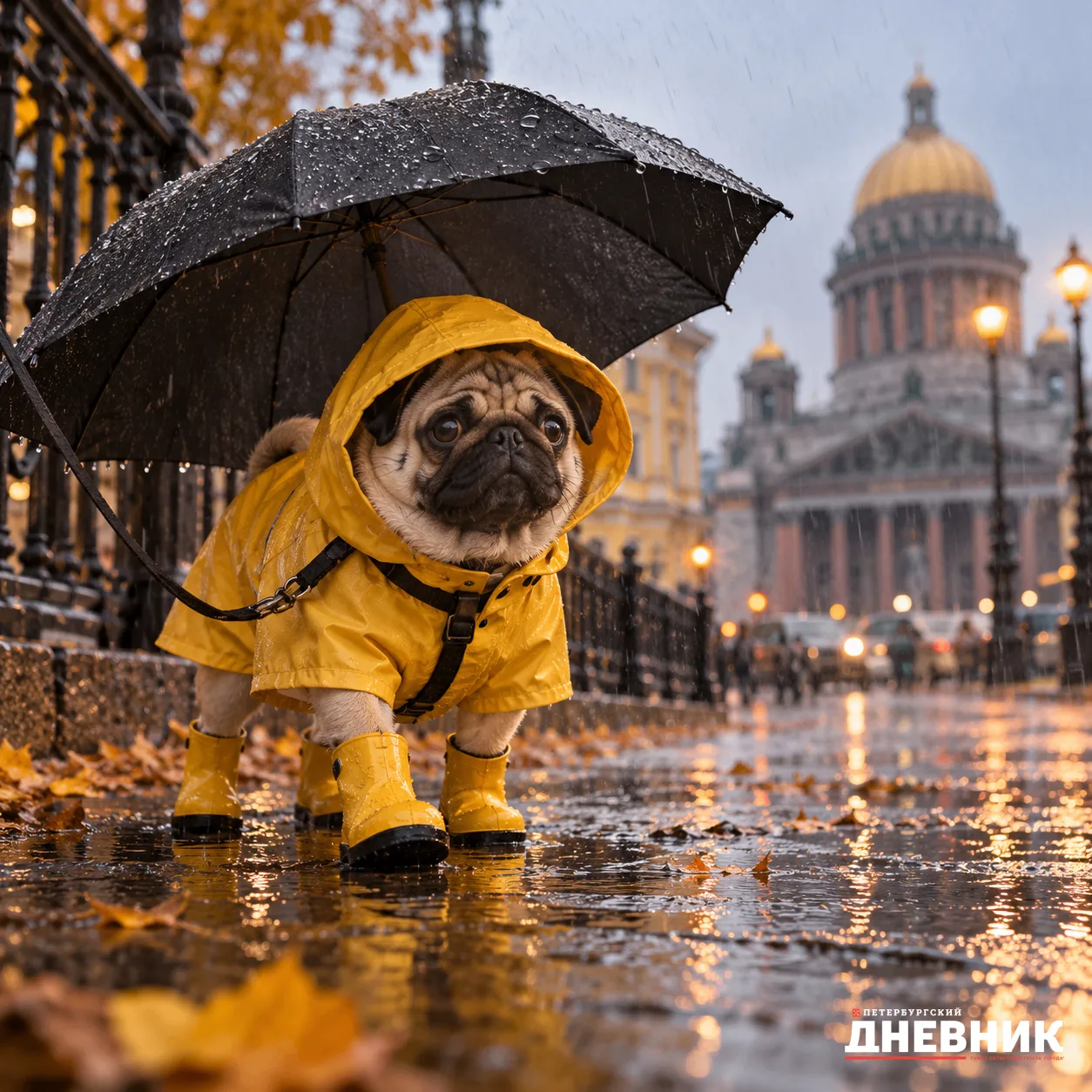 ☔ Петербург встречает понедельник дождями и похолоданием