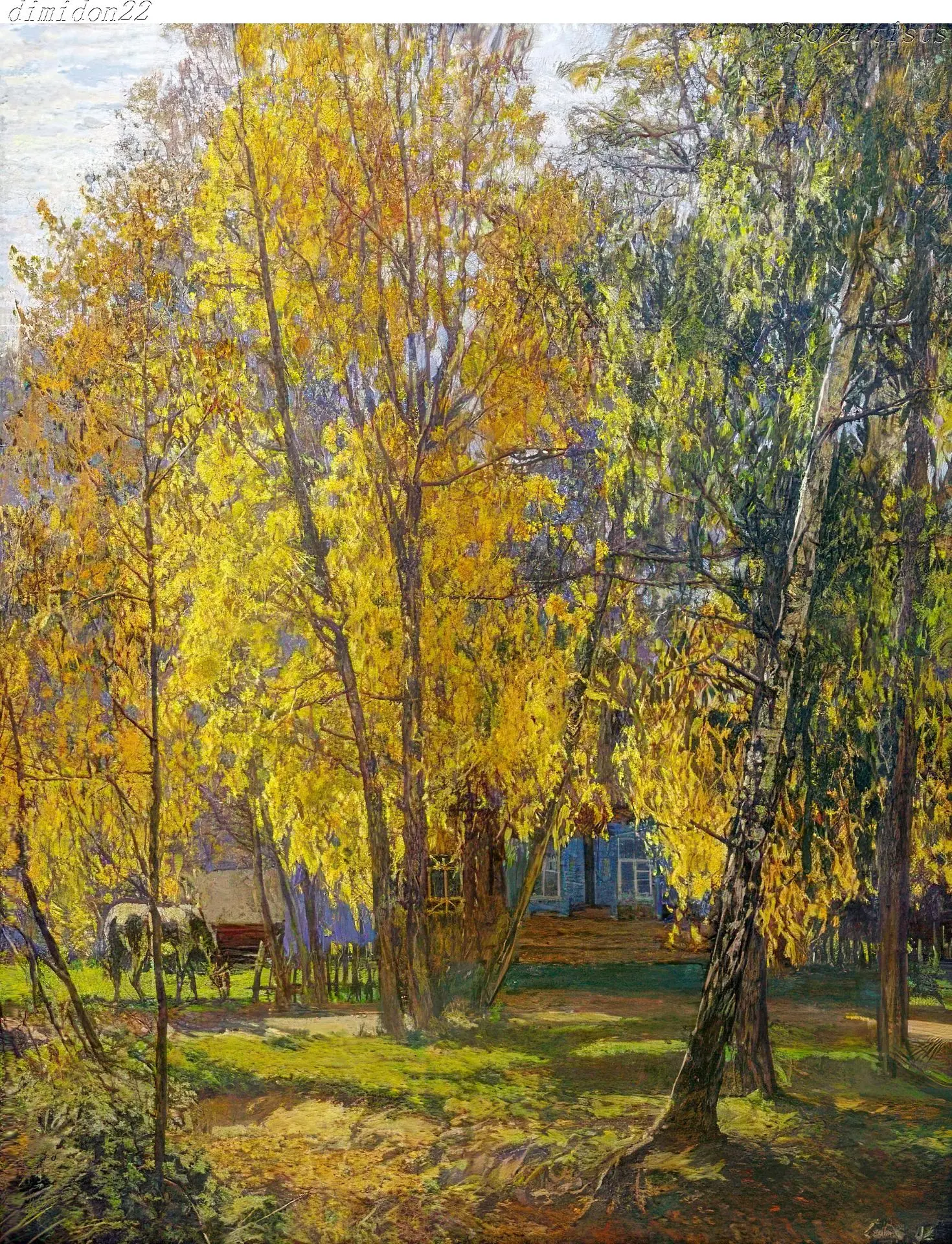 Санин Юрий Петрович (29.09.1938, Воронеж - 05.01.1998, там же). «Пришла осень». 1992 го...