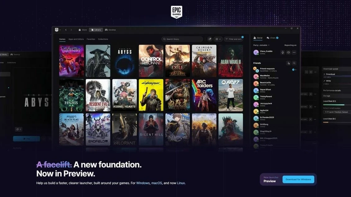 Epic Games Store полностью переделала свой лаунчер