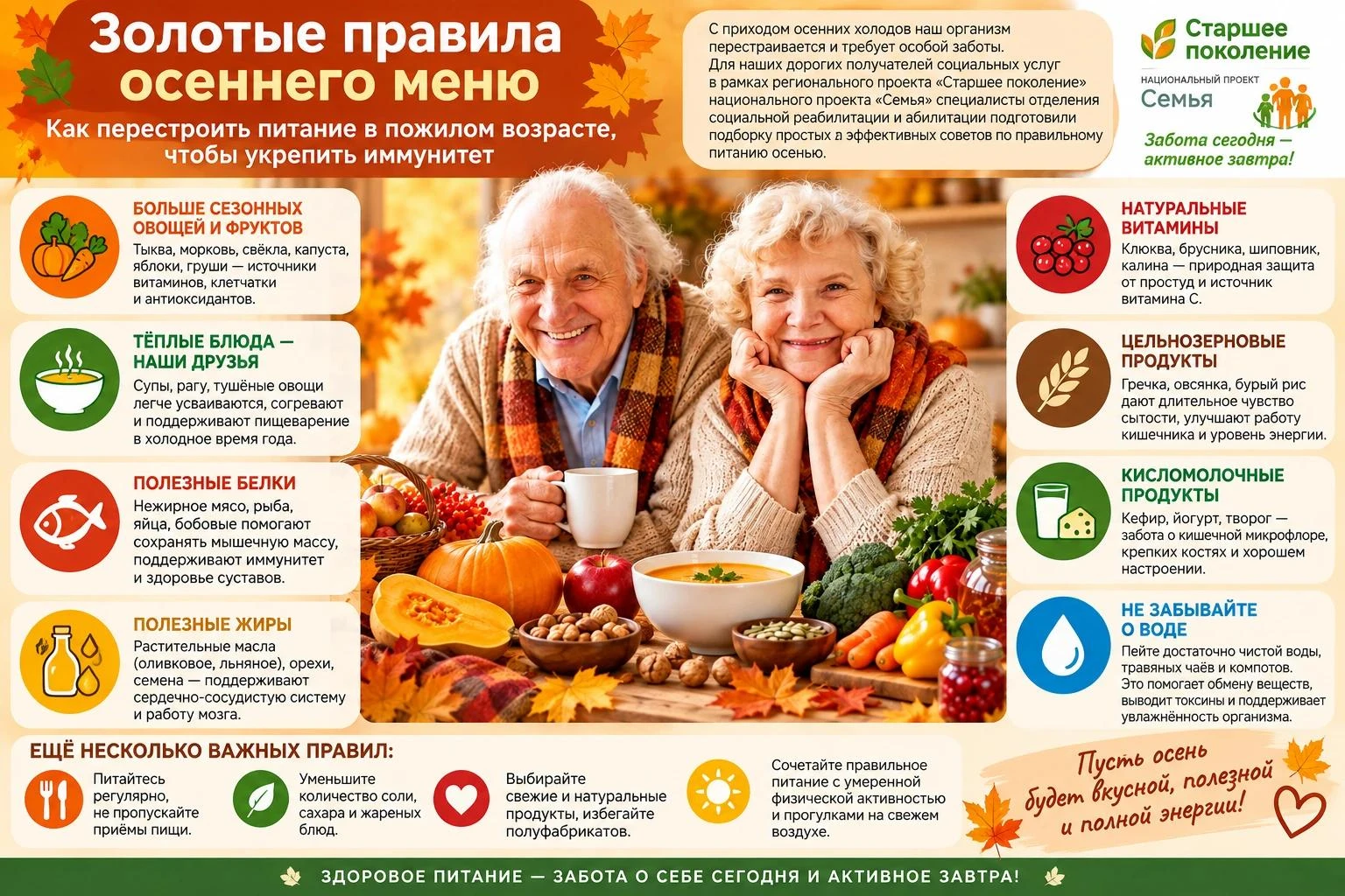 🍁 Золотые правила осеннего меню: как перестроить питание в пожилом возрасте, чтобы укр...