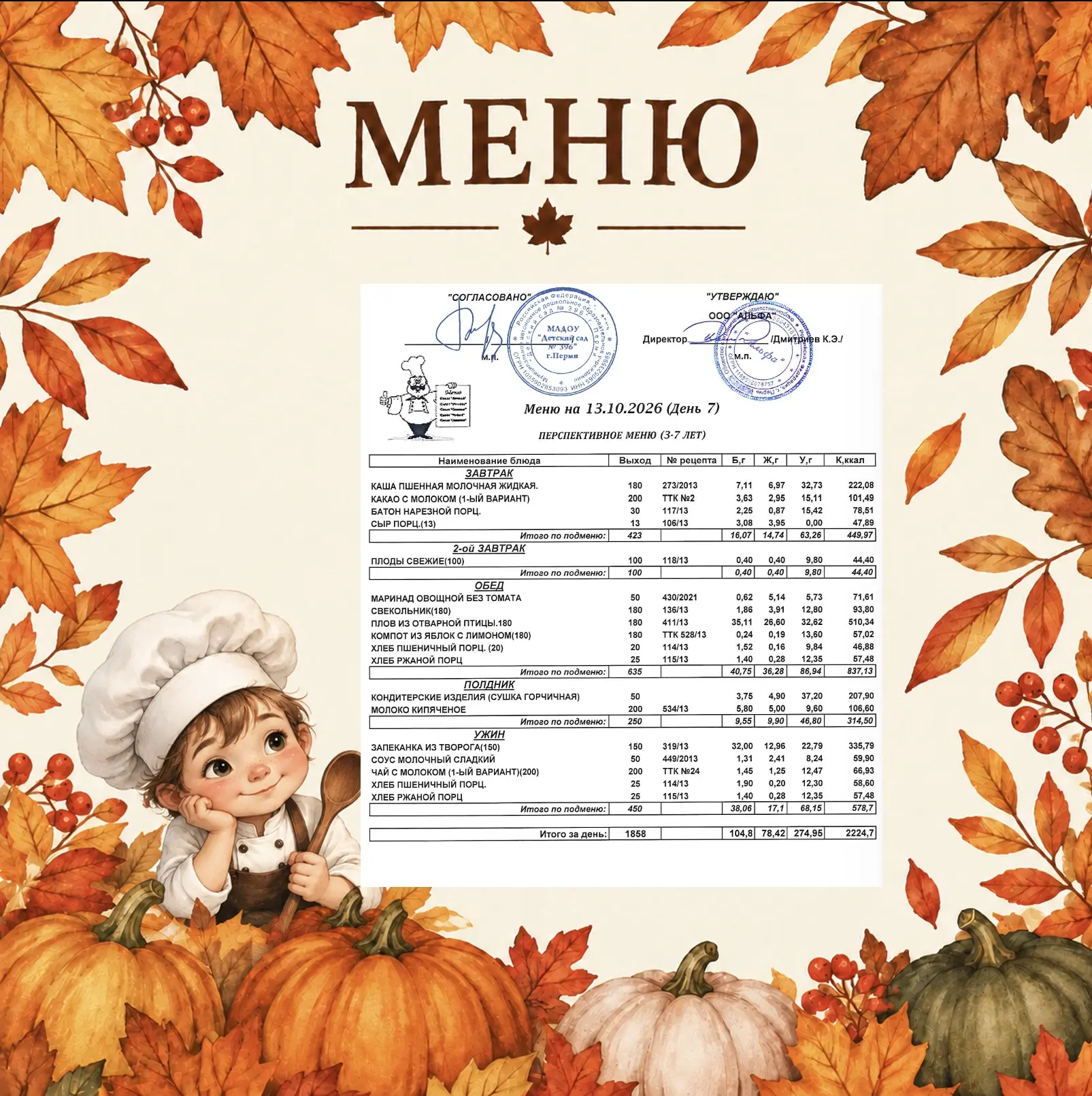 🥗 Каждое утро на нашей кухне начинается с заботы о детях. Свежие продукты, бережная об...