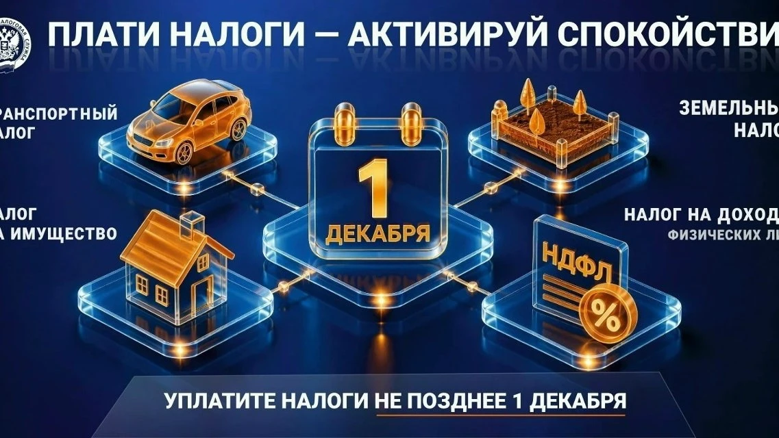 🔔 Жители Ростовской области! Уплатите имущественные налоги до 1 декабря 2026 года