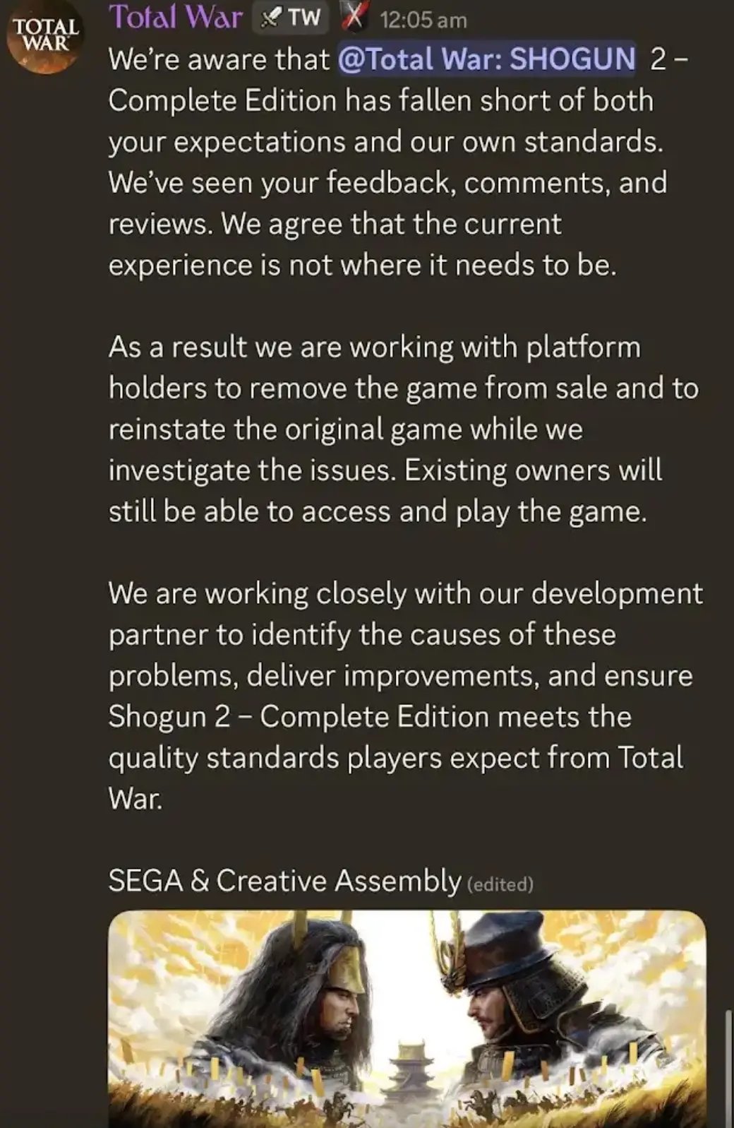 CA и SEGA обещают убрать позорный ремастер с продаж со всех площадок. И что, обойдёмся ...