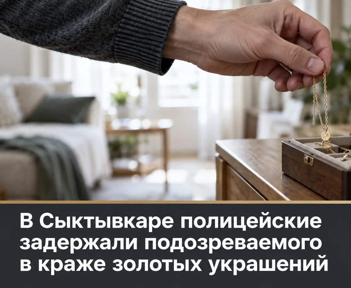 В Сыктывкаре полицейские задержали подозреваемого в краже золотых украшений
