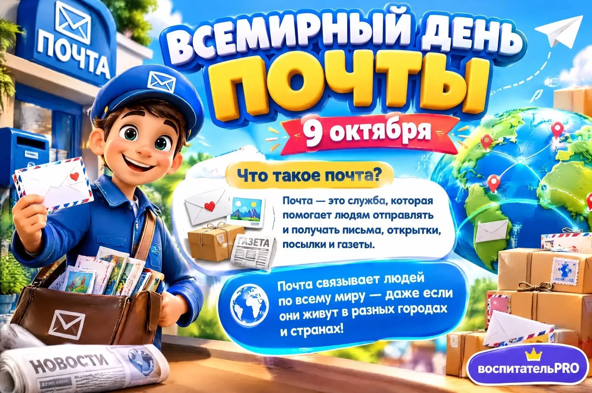 9 октября - Всемирный день почты