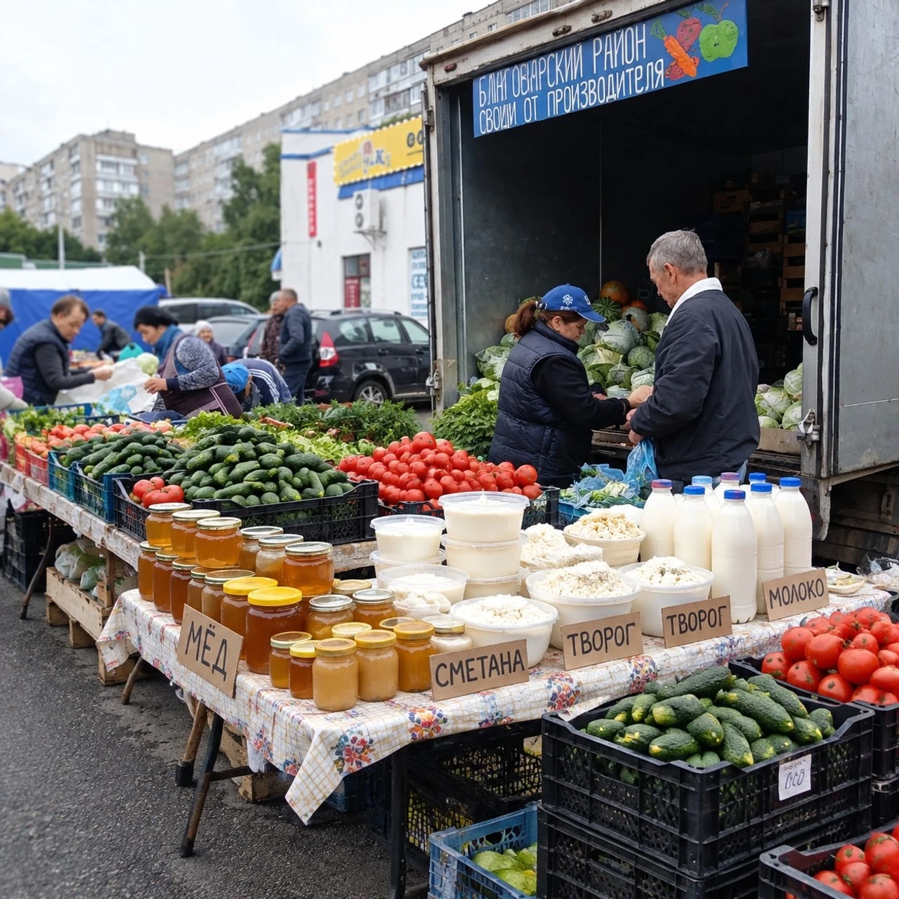 🍯 В Уфе три дня будут работать ярмарки выходного дня