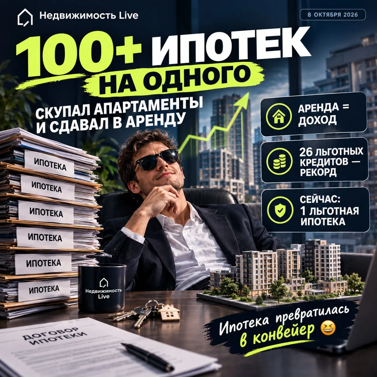 В России нашли «гения ипотеки»: он взял более 100 кредитов, чтобы скупать квартиры и сд...