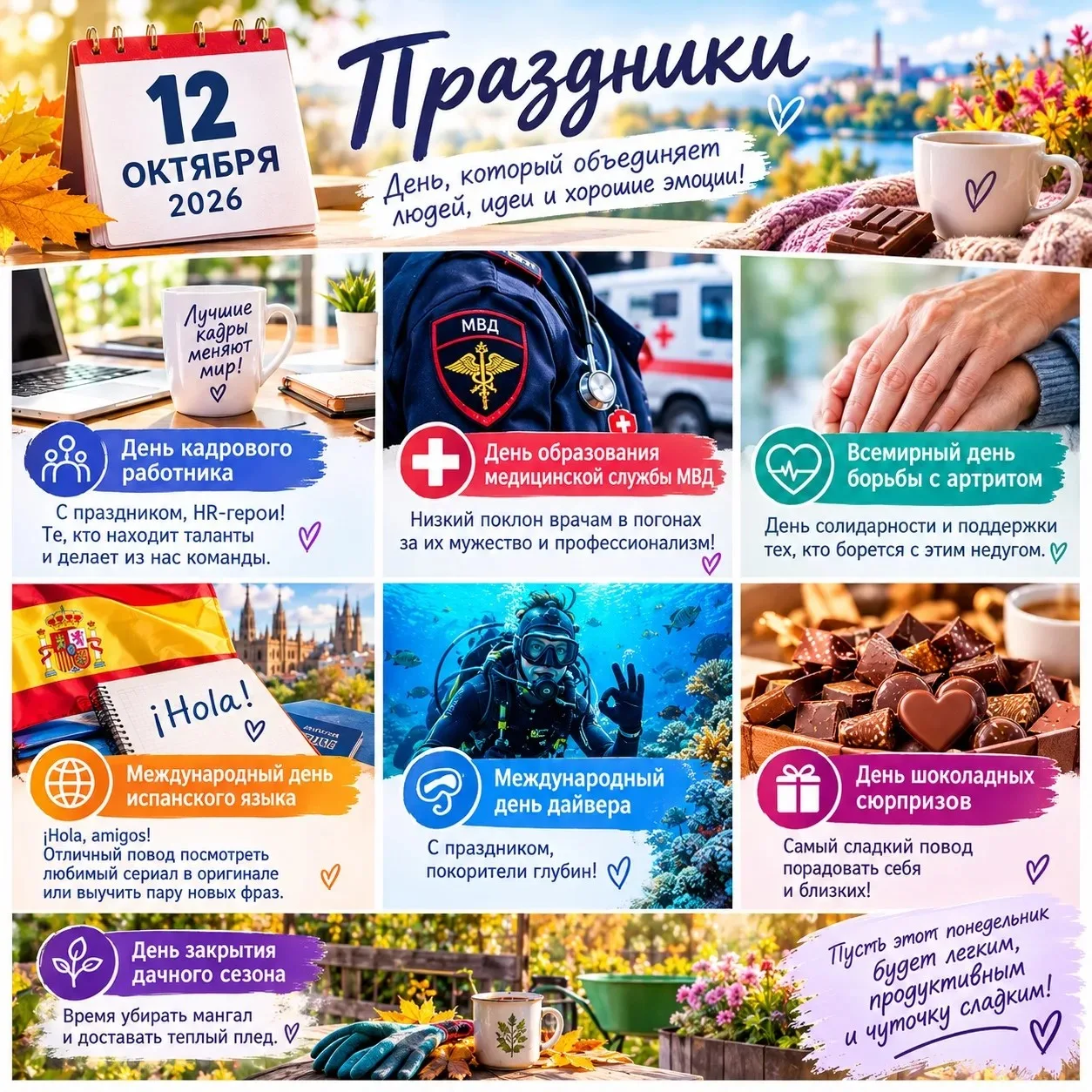 🗓 12 октября 2026 года — понедельник, полный сюрпризов!