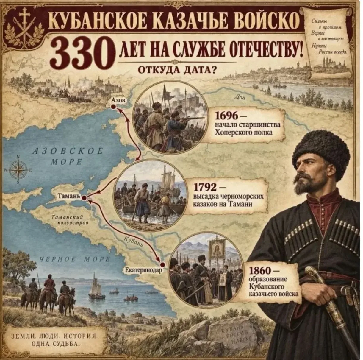 14 октября отмечается 330-летие Кубанского казачества. 🎉