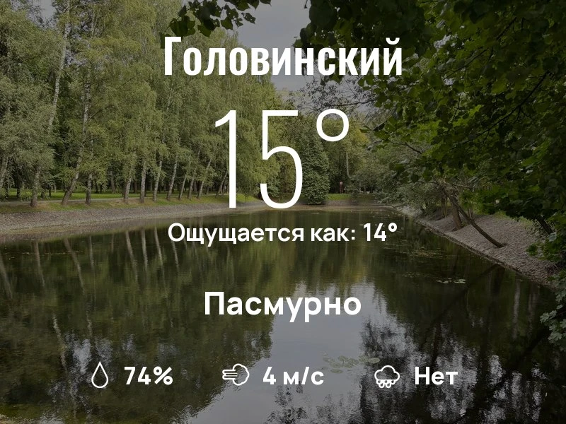 Что с погодой в Головинском?