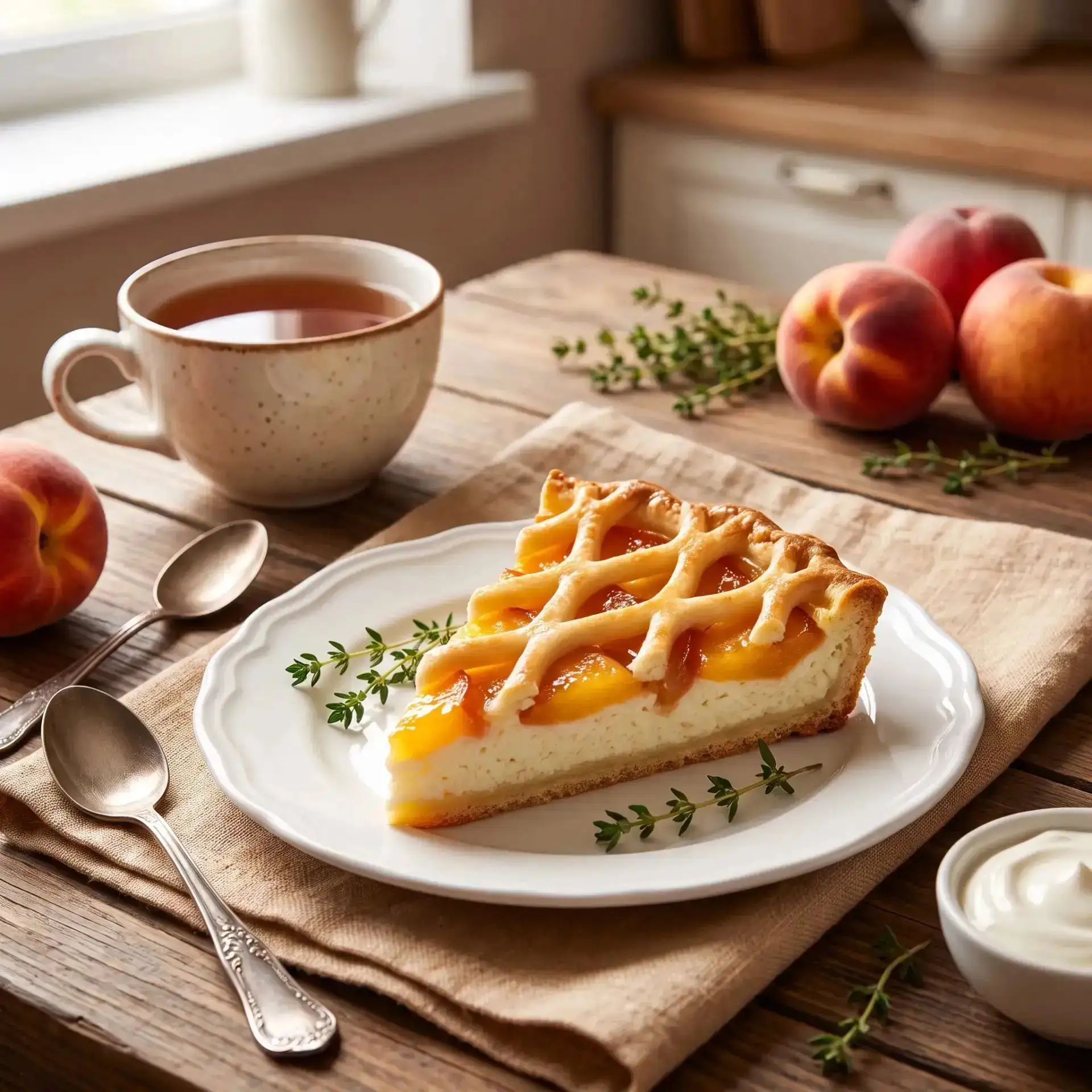 🥧 Пирог с творогом и абрикосовым джемом