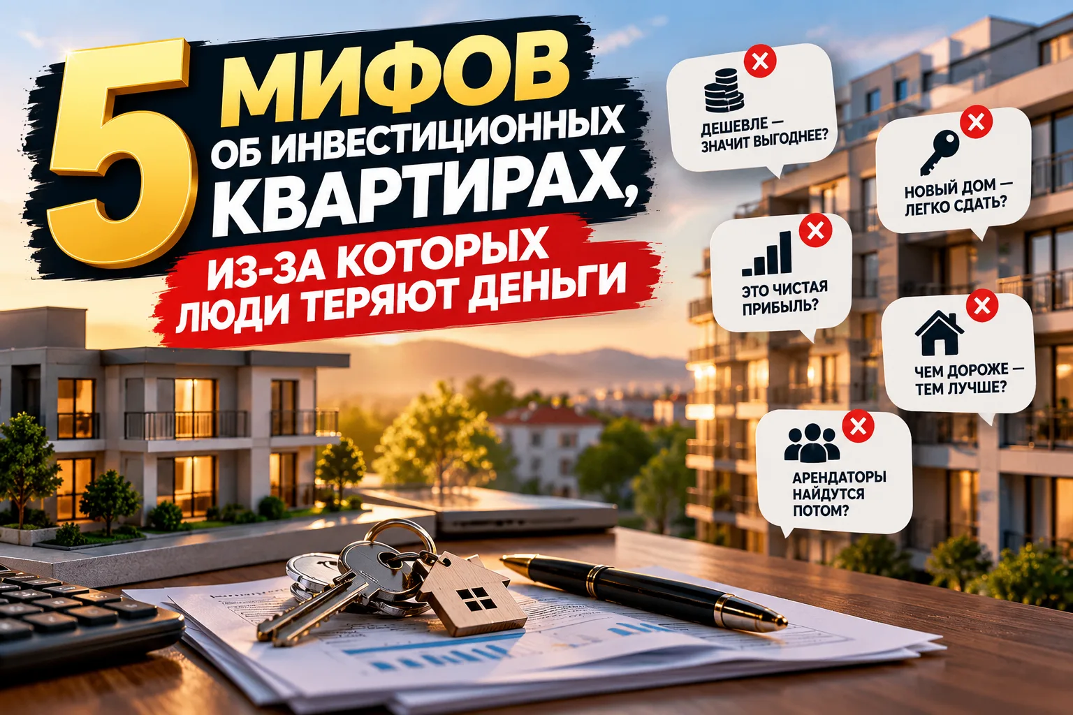 🔥 5 мифов об инвестиционных квартирах, из-за которых люди теряют деньги