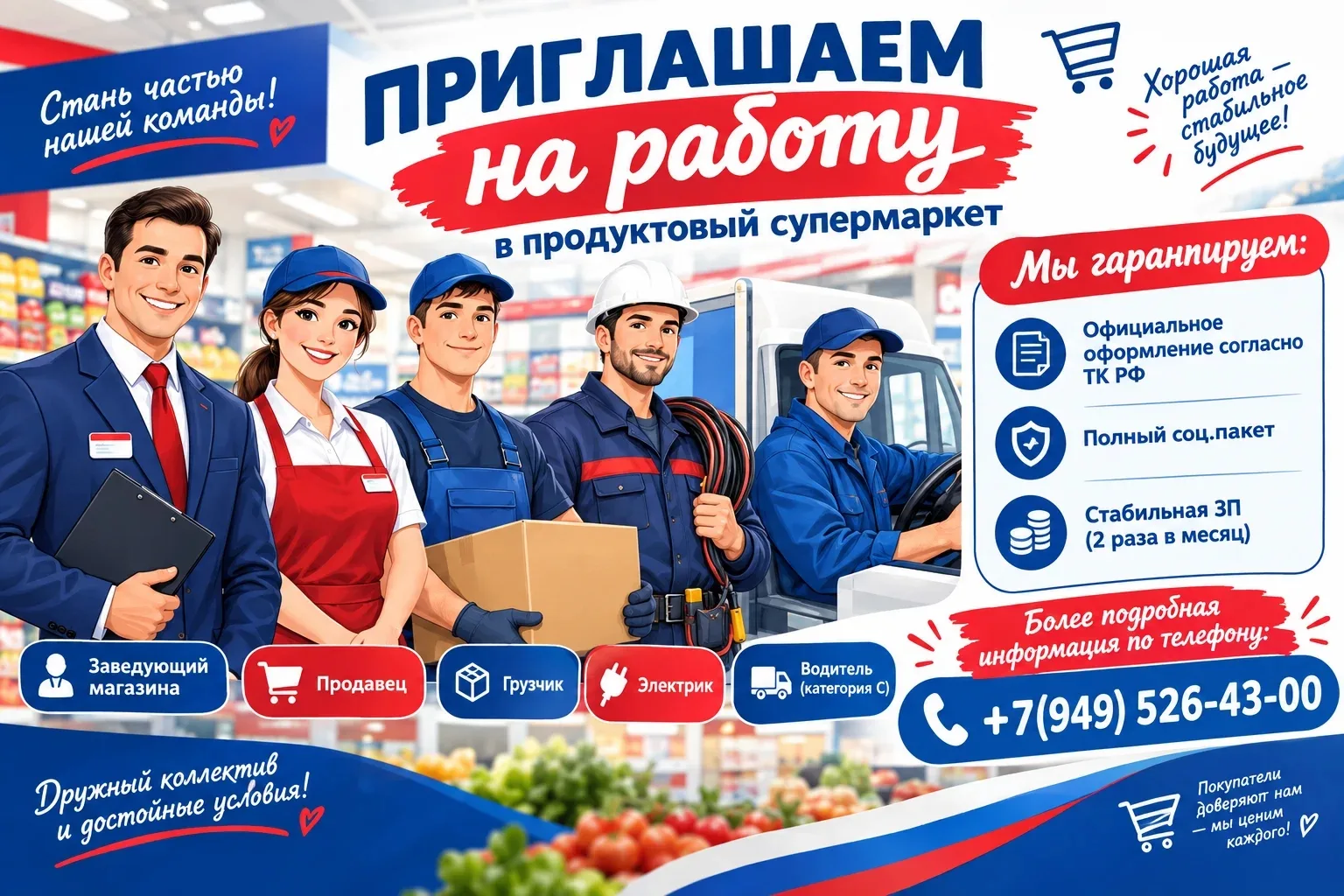 СРОЧНО ТРЕБУЕТСЯ СОТРУДНИКИ НА СЛЕДУЮЩИЕ ВАКАНСИИ :