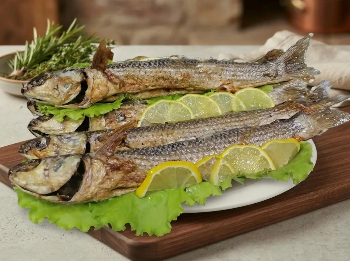​🐟 Аппетитная, сочная кефаль с лимоном и зеленью в «Гурмане»!