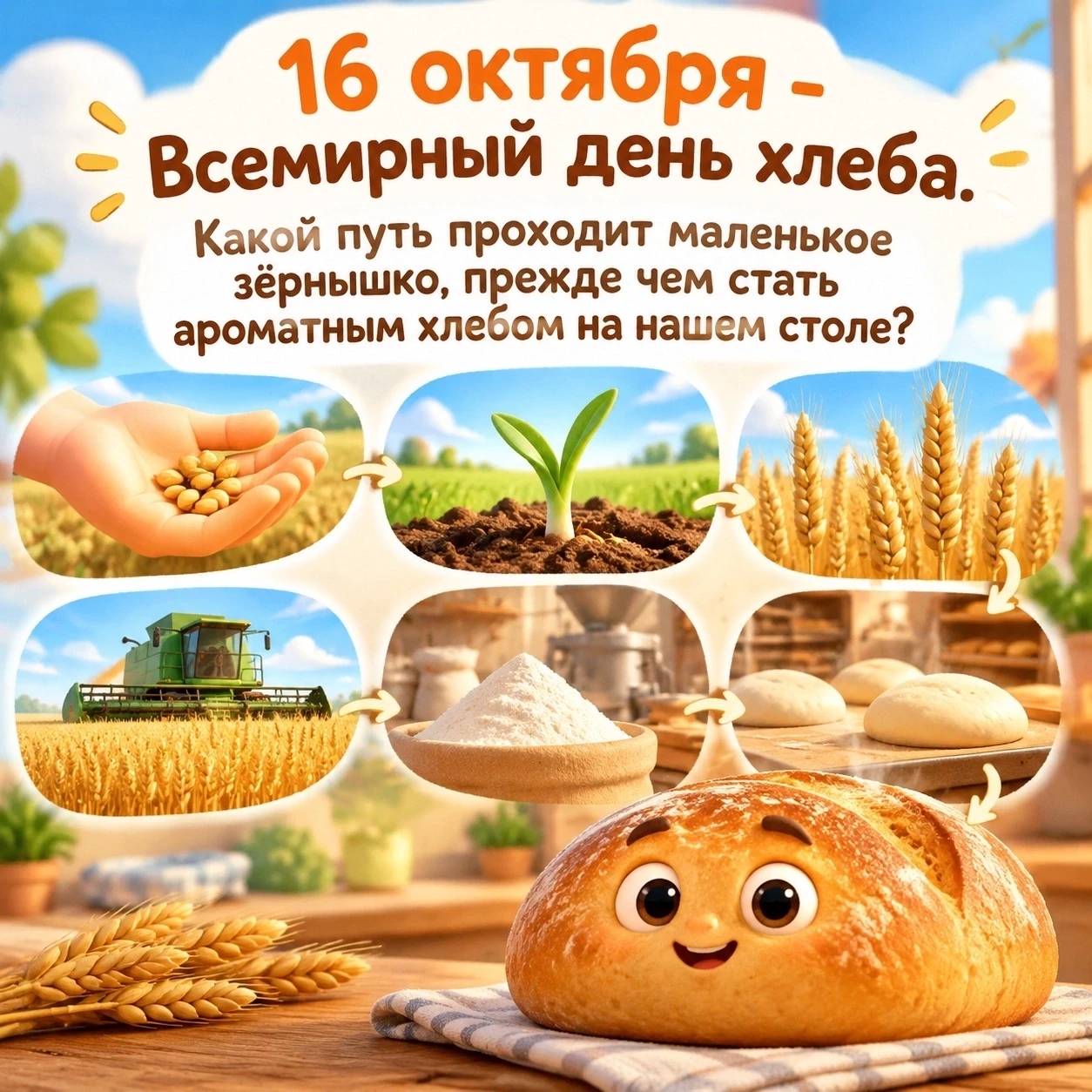 🌱 От зернышка до хлеба: почему дошкольнику важно знать, как появляется хлеб?