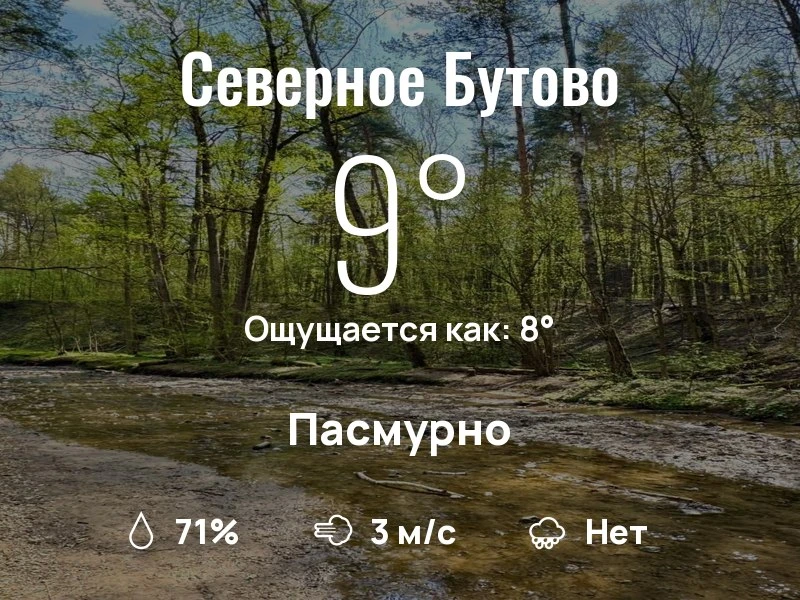 Что с погодой в Северном Бутово?