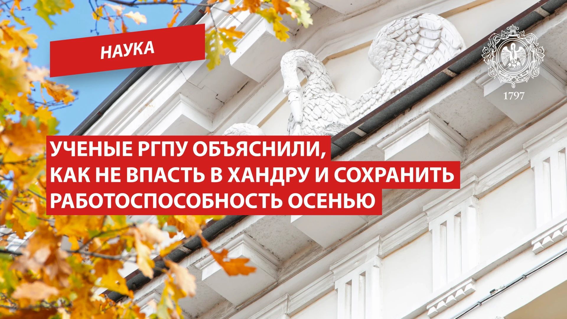 Ученые РГПУ объяснили, как не впасть в хандру и сохранить работоспособность осенью