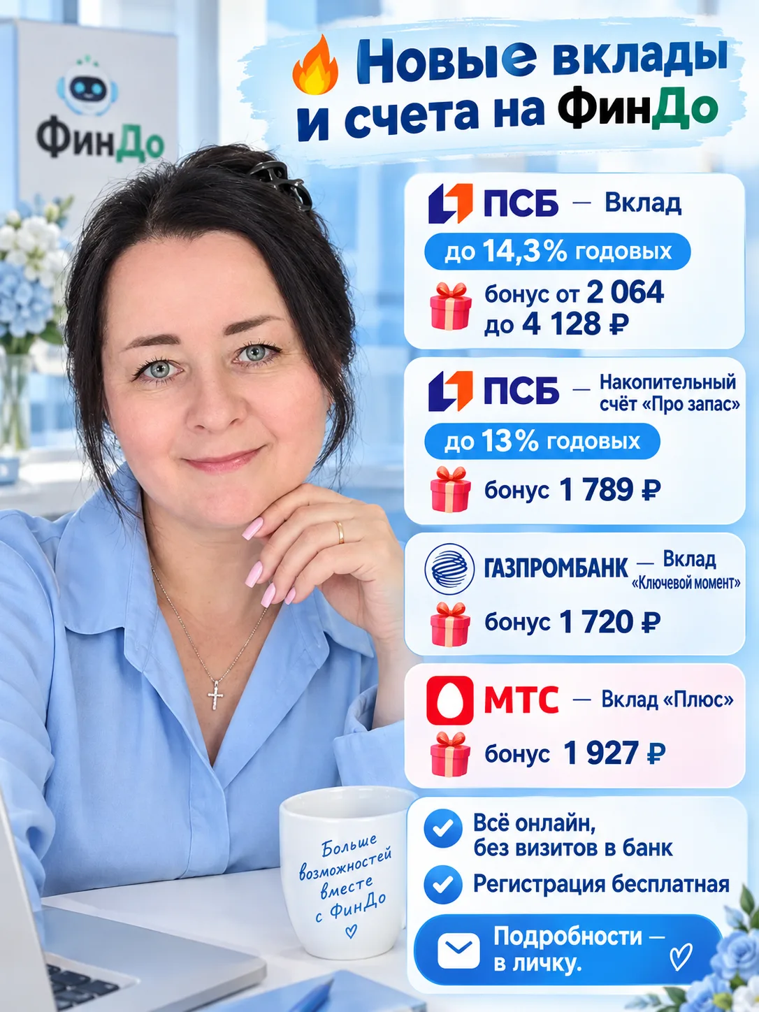 🔥 Новые вклады и счета на ФинДо!