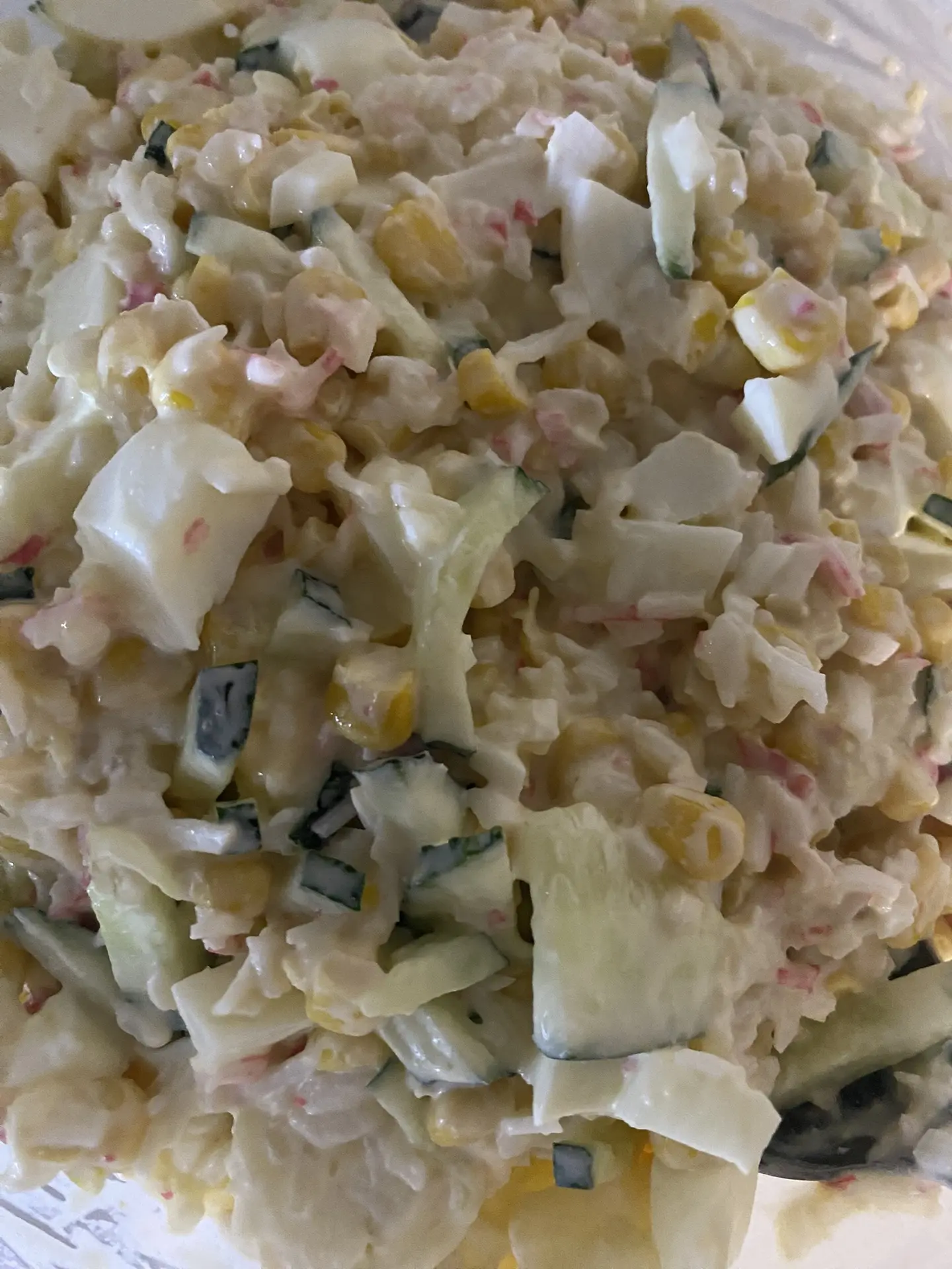 Крабовый салат с рисом