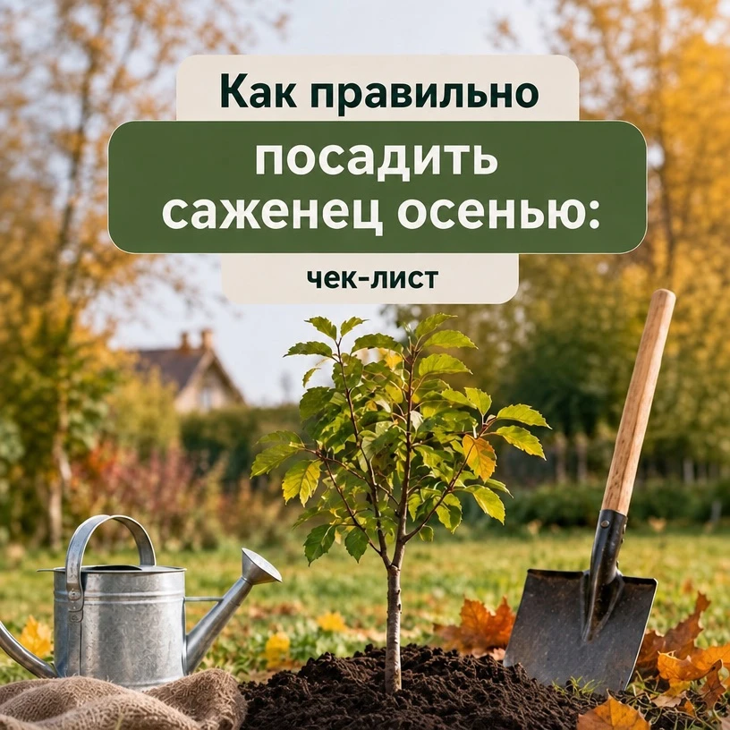 🌱 Посадка саженца осенью — это просто, если знать порядок