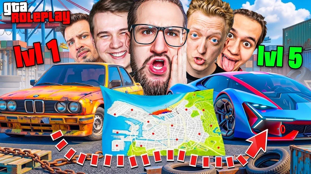 [Coffi Channel] 40 МАШИН РАЗНОГО УРОВНЯ СПРЯТАНЫ В ПОРТУ! УМЕРЛИ ОТ СМЕХА на ГОНКАХ! ТЕ...