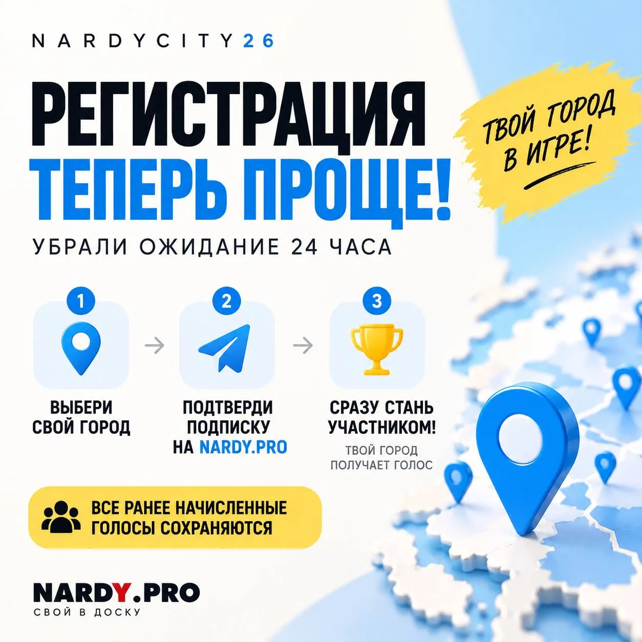 🎲 NARDYCITY26. ТВОЙ ГОРОД МОЖЕТ СТАТЬ ПЕРВЫМ!