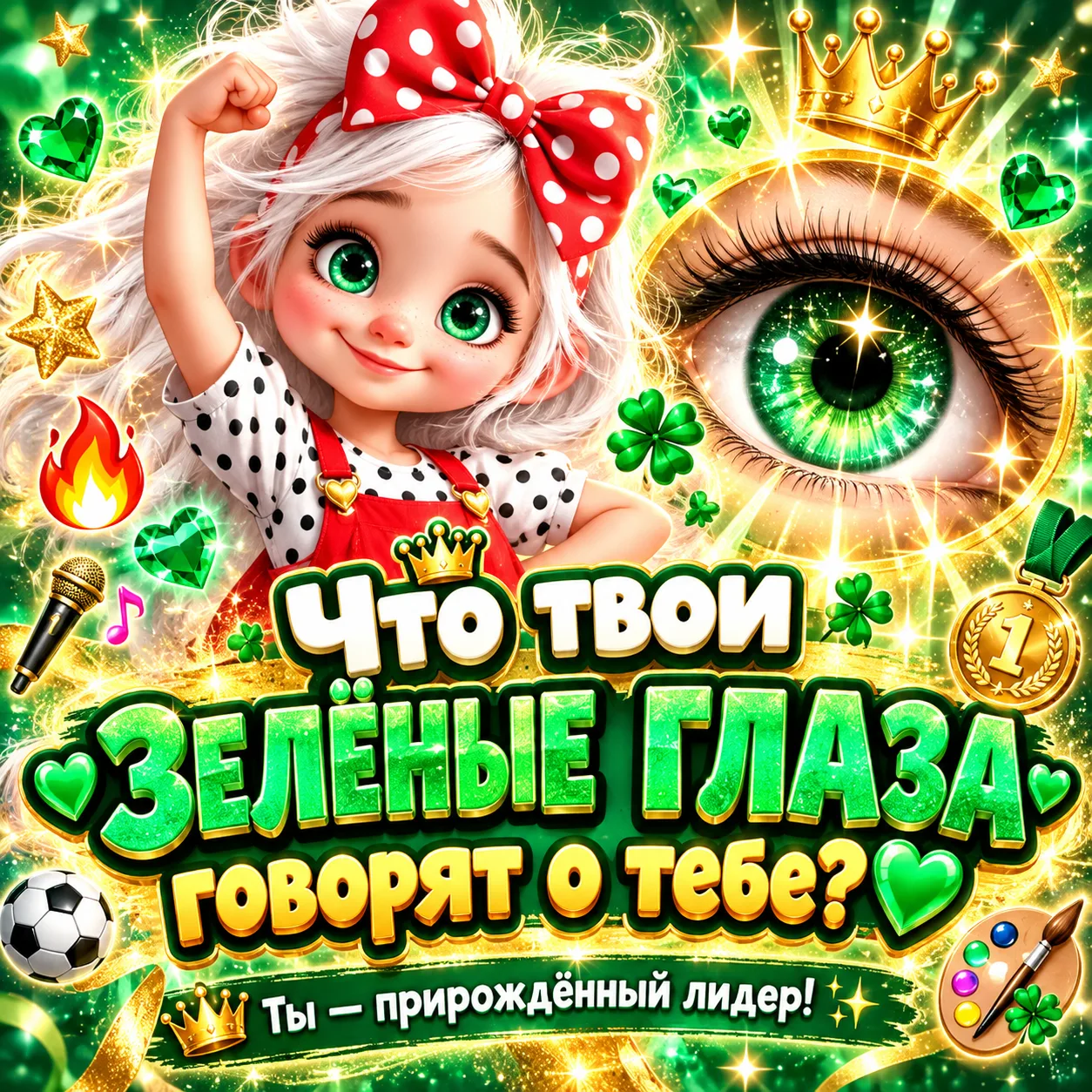 💚 Девочки, привет! Продолжаем нашу серию «Что твой цвет глаз говорит о тебе?»