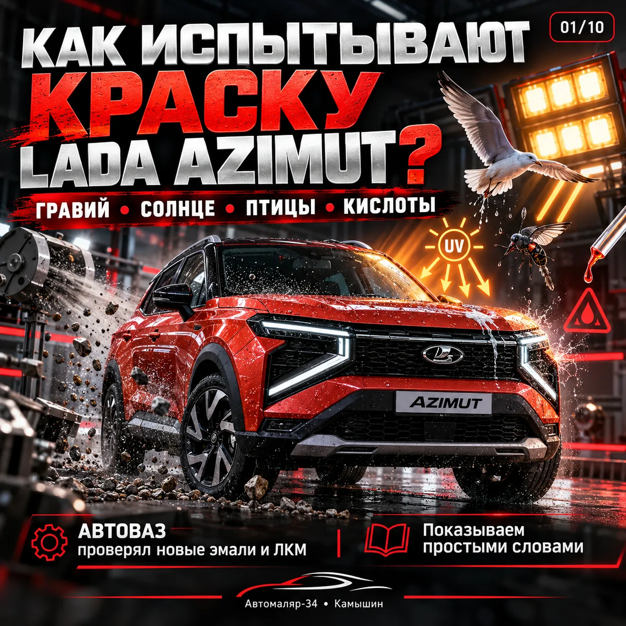 У LADA AZIMUT ЕЩЁ ТОЛКОМ НЕ НАЧАЛАСЬ ЖИЗНЬ, А ЕЁ КРАСКУ УЖЕ УСПЕЛИ ПОБИТЬ ГРАВИЕМ, ПОЦА...