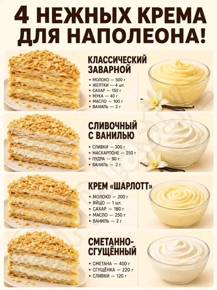 ▪️Варианты крема