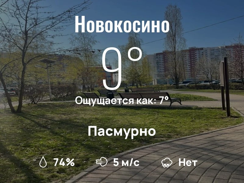 Что с погодой в Новокосино?