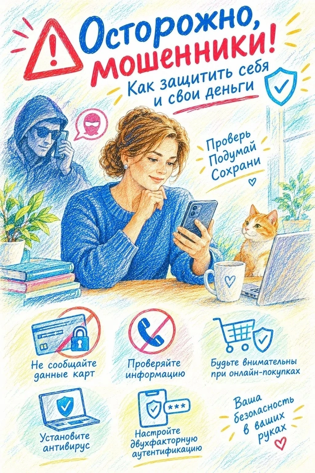 ⛔ Осторожно, мошенники! Как защитить себя и свои деньги