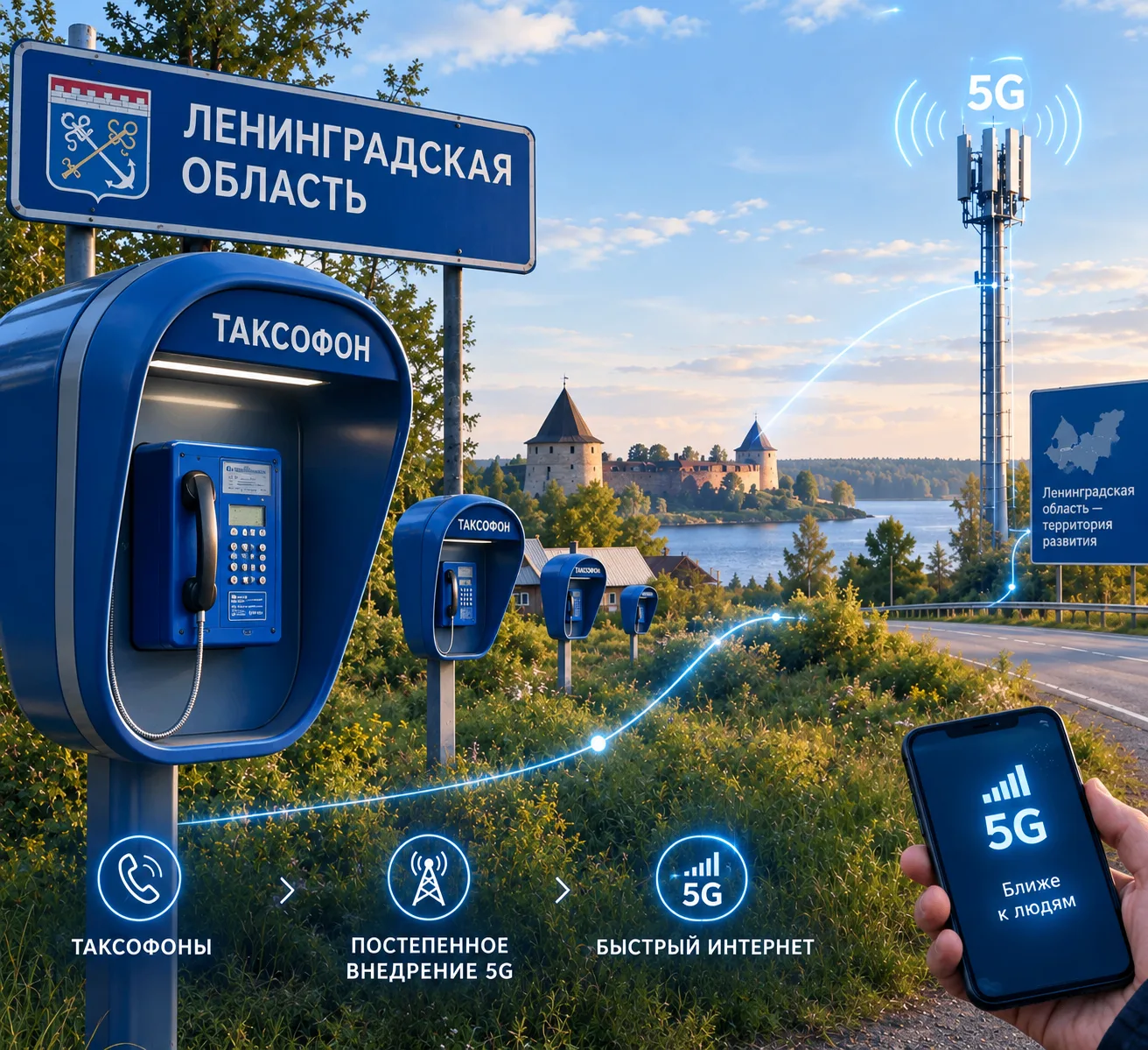 Связь на любой случай: в Ленобласти сохраняют таксофоны и развивают 5G