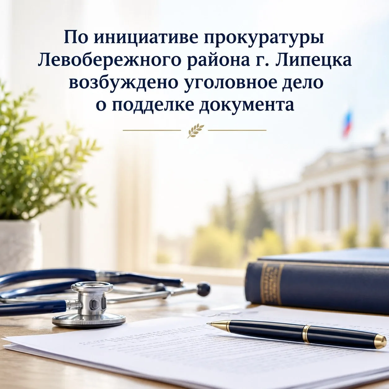 📃По инициативе прокуратуры Левобережного района  г. Липецка возбуждено уголовное дело ...