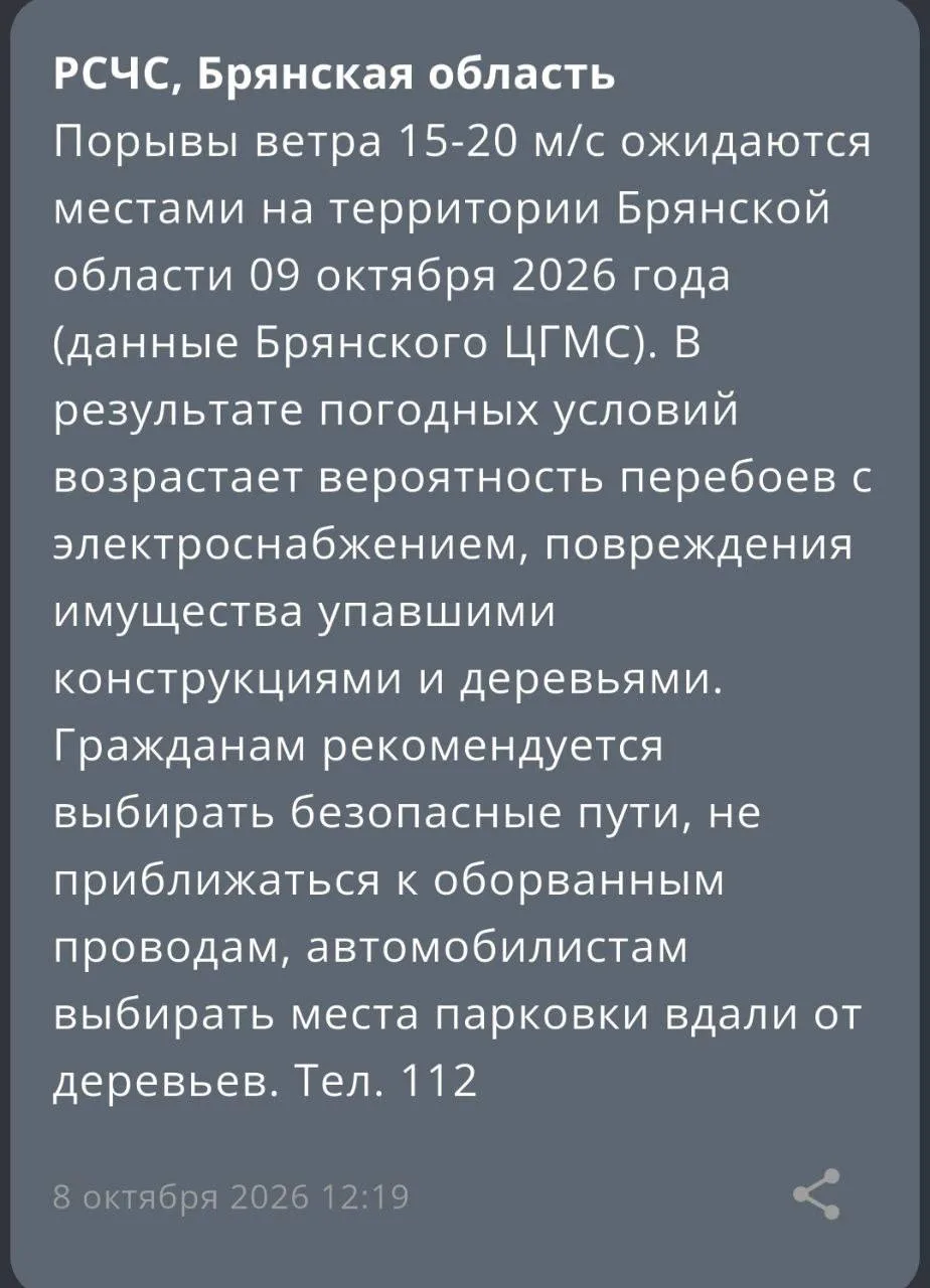❗️Штормовое предупреждение